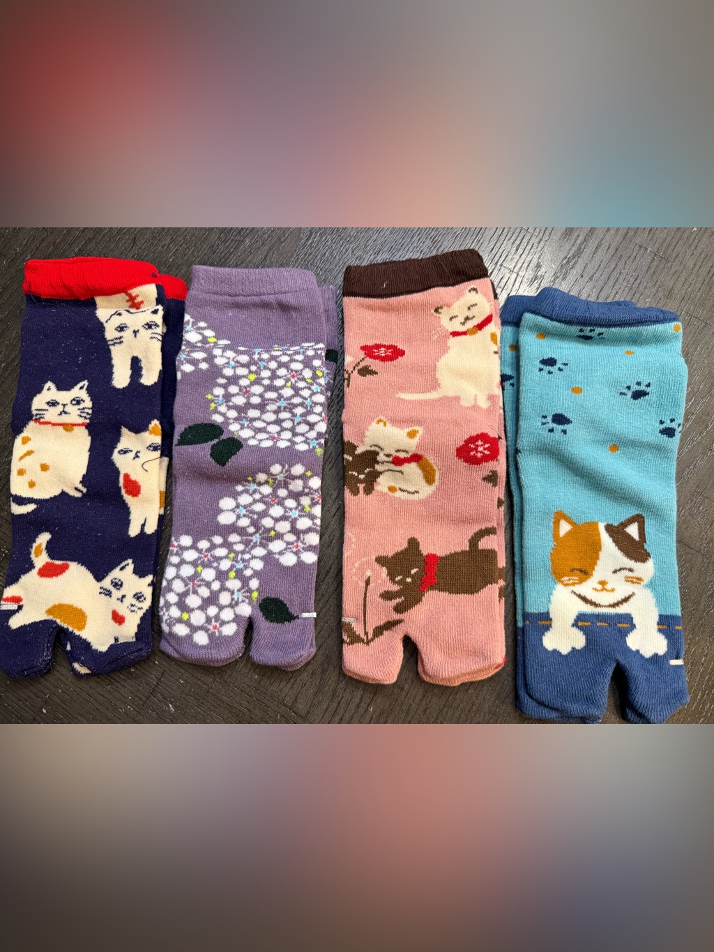 4 Pair Women’s Flip Flop Socks- New